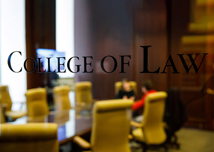 College of Law door sign